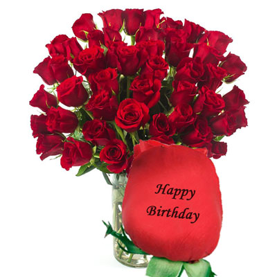 Talking Roses (Print on Rose) (100 Red Roses) - send Talking Roses (Birthday  Gifts) to India, Hyderabad