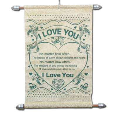 Click here for more on Love Message Printed Scroll Greetings - Code-111-001