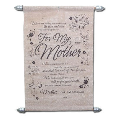 Click here for more on Message for Mother Printed Scroll Greetings - Code-113-001
