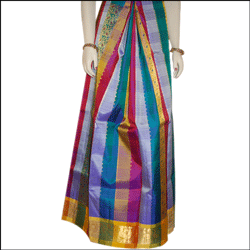 Click here for more on'Multicolor Pattu parikini NSS-47(unstitched)'