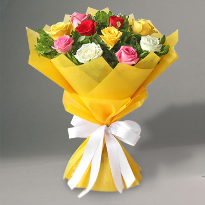 Click here for more on 10 Mixed Roses Bunch (Krish)