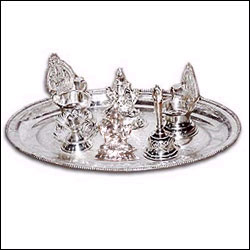 Click here for more on Pooja Set - Silver