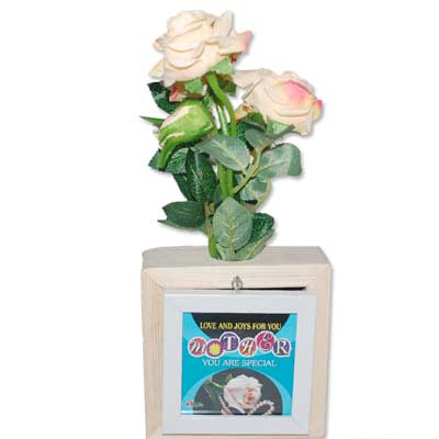 Click here for more on Mother Photo Frame with Artificial Flowers -code009
