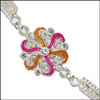 Click here for more on Silver Coated Floral Rakhi - code 01 (single)