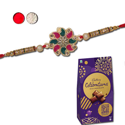 Click here for more on Zardosi Rakhi - ZR-5060 A (Single Rakhi), Cadbury Celebrations