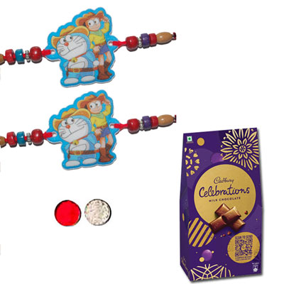Click here for more on Doraemon Kids Rakhi - KID 7310A- 157 - (2 RAKHIS), Cadbury Celebrations