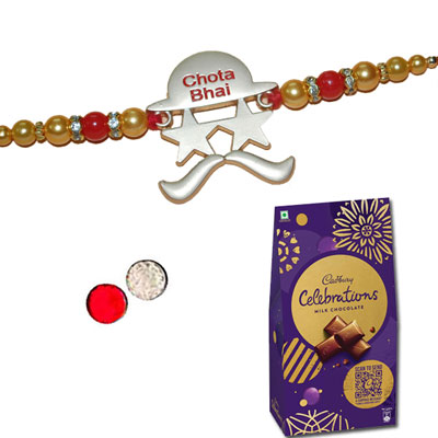 Click here for more on Zardosi Rakhi - ZR-5080 A (Single Rakhi), Cadbury Celebrations