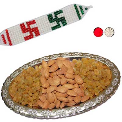 Click here for more on Rakhi with Dry Fruits - code F21