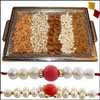Click here for more on 2 Pearl Rakhis + Dry fruit Thali