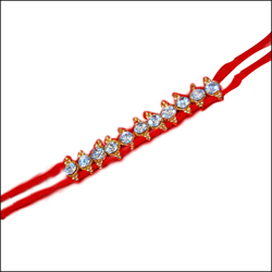 Click here for more on Fancy Rakhi-One Line White stones