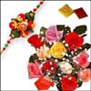 Click here for more on Designer Rakhi with Mixed Roses