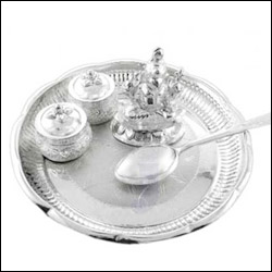 Click here for more on AUSPICIOUS GANESH PUJA THALI -JPG015