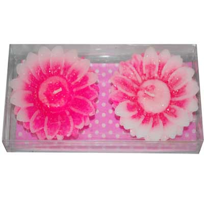 Click here for more on Flower Design Floating Candles - 2 pcs-Pink shade-code002