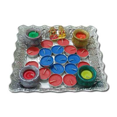 Click here for more on Diwali Candles Tray - code 04