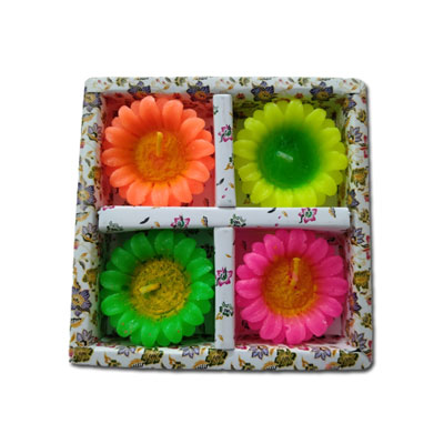 Click here for more on Flower Design Floating Candles - 4pcs set - code002
