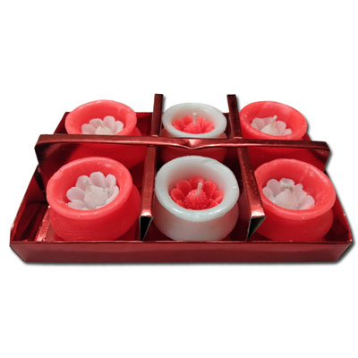 Click here for more on Designer pot shape candles - 6pcs -code009