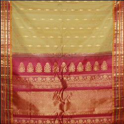 Click here for more on Gadwal Seiko Saree Rich pallu Light Green Color (With Blouse) MHS-8