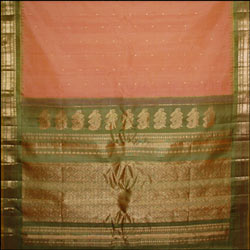 Click here for more on Gadwal Seico - Light orange Color MHS-14 (With Blouse)