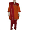 Click here for more on Mustard N Maroon Color Self Thread work cotton Dress(stitched)FD-12
