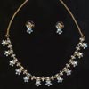 Click here for more on Blue floral fancy necklace set Itemno 6