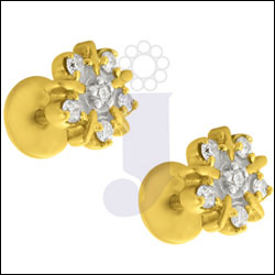 Click here for more on Flower Diamond Earrings - JPNM2617