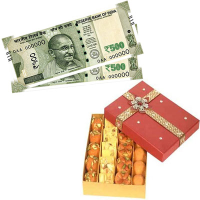 Click here for more on Cash - Rs. 1001 , 500gms of Assorted sweets