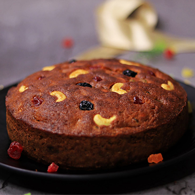 Click here for more on Round shape plum cake - 1kg (code C06)