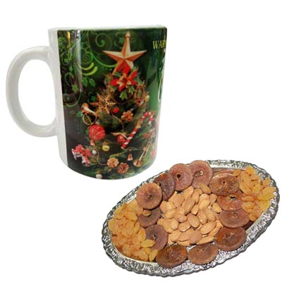 Click here for more on Christmas Mug - code01 + Dryfruit Hamper - Code DT901