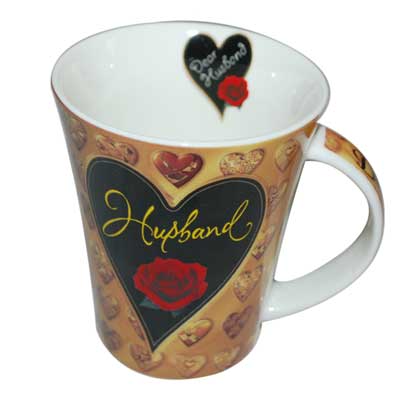 Click here for more on Mug with Heart Design Husband Message