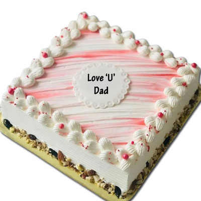 Click here for more on Delicious square shape Pineapple flavour designer cake - 1kg - code06