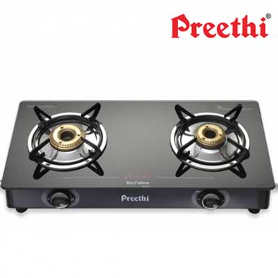 preethi blu flame gas stove 2 burner