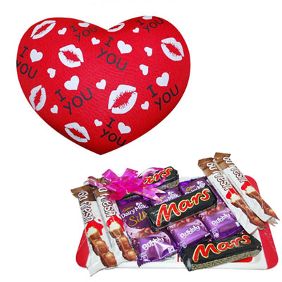 Click here for more on Heart shape Pillow - PST 1591-2, Choco Thali