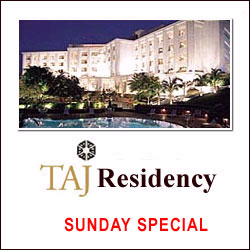Click here for more on Taj Residency/Deccan - Sun Lunch,Bev(voucher issued from mon to sat)