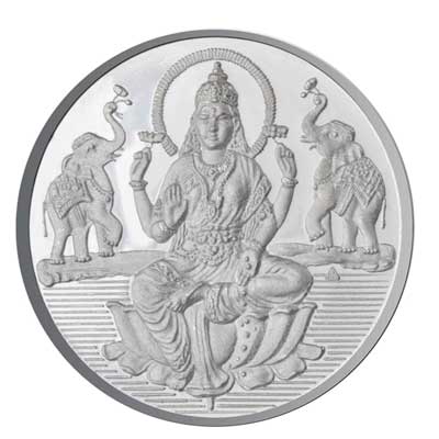 Click here for more on 5 Grams Lakshmi Silver Coin 99.9 Purity - SJSC001DA99