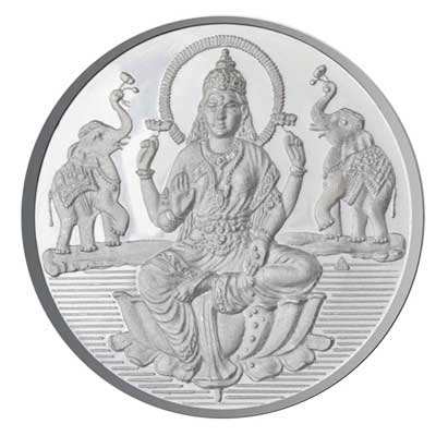 Click here for more on 10 Grams Lakshmi Silver Coin - SJSC001R99