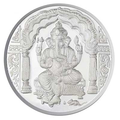 Click here for more on 10 Grams Ganesh Silver Coin - SJSC003R99