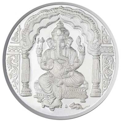 Click here for more on 20 Grams Ganesh Silver Coin - SJSC004R99