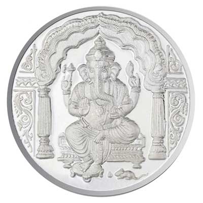 Click here for more on 5 Grams Ganesh Silver Coin - SJSC05G99