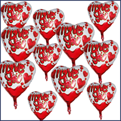 Heart Shape Foil Balloons (21 No)