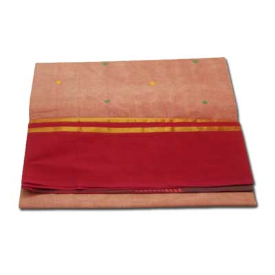 Click here for more on Village Cotton saree with contrast border Buta -SLSM-76(ED)